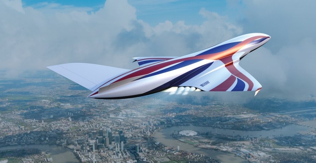 Artist rendering of a hypersonic aircraft