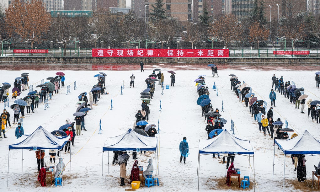 COVID testing in China, January 2022