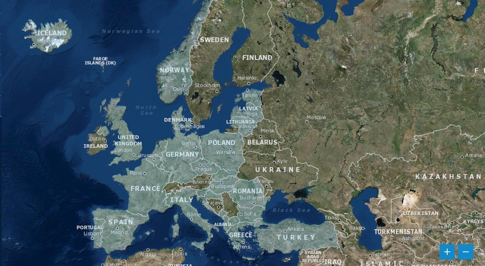European NATO countries in grey