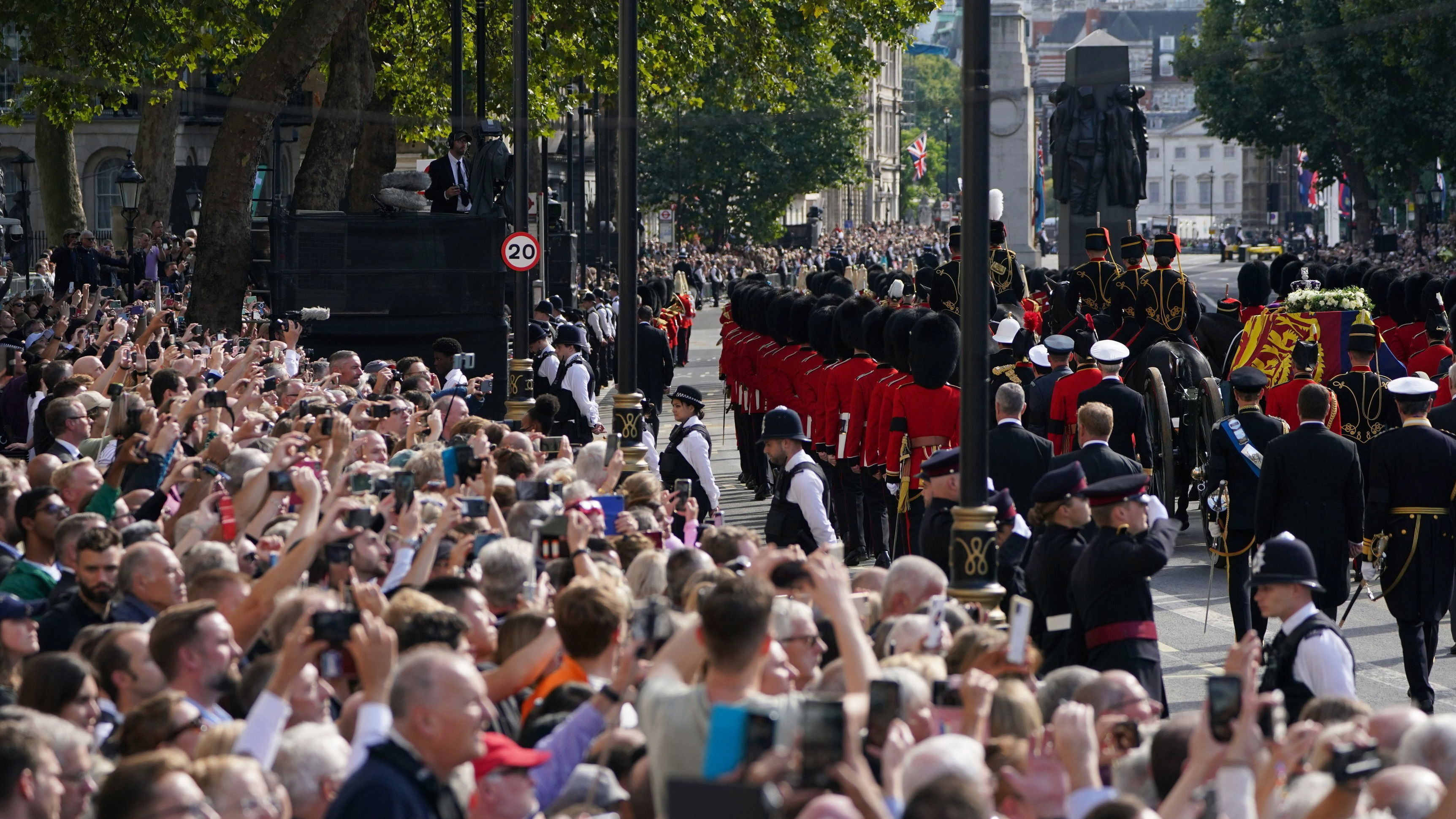 Mourners Watch Queen's Procession in London