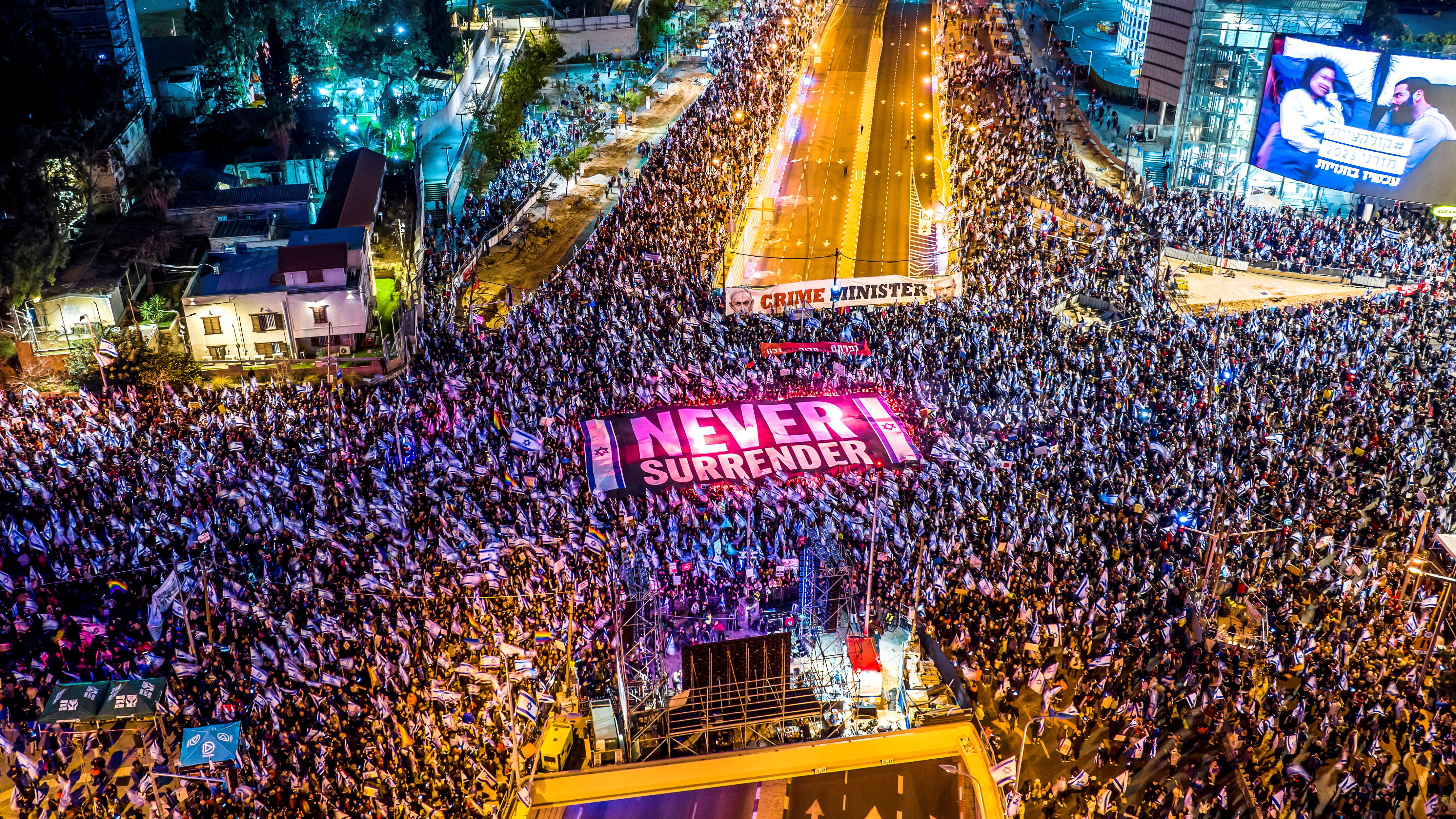 Thousands Protests in Tel Aviv in March