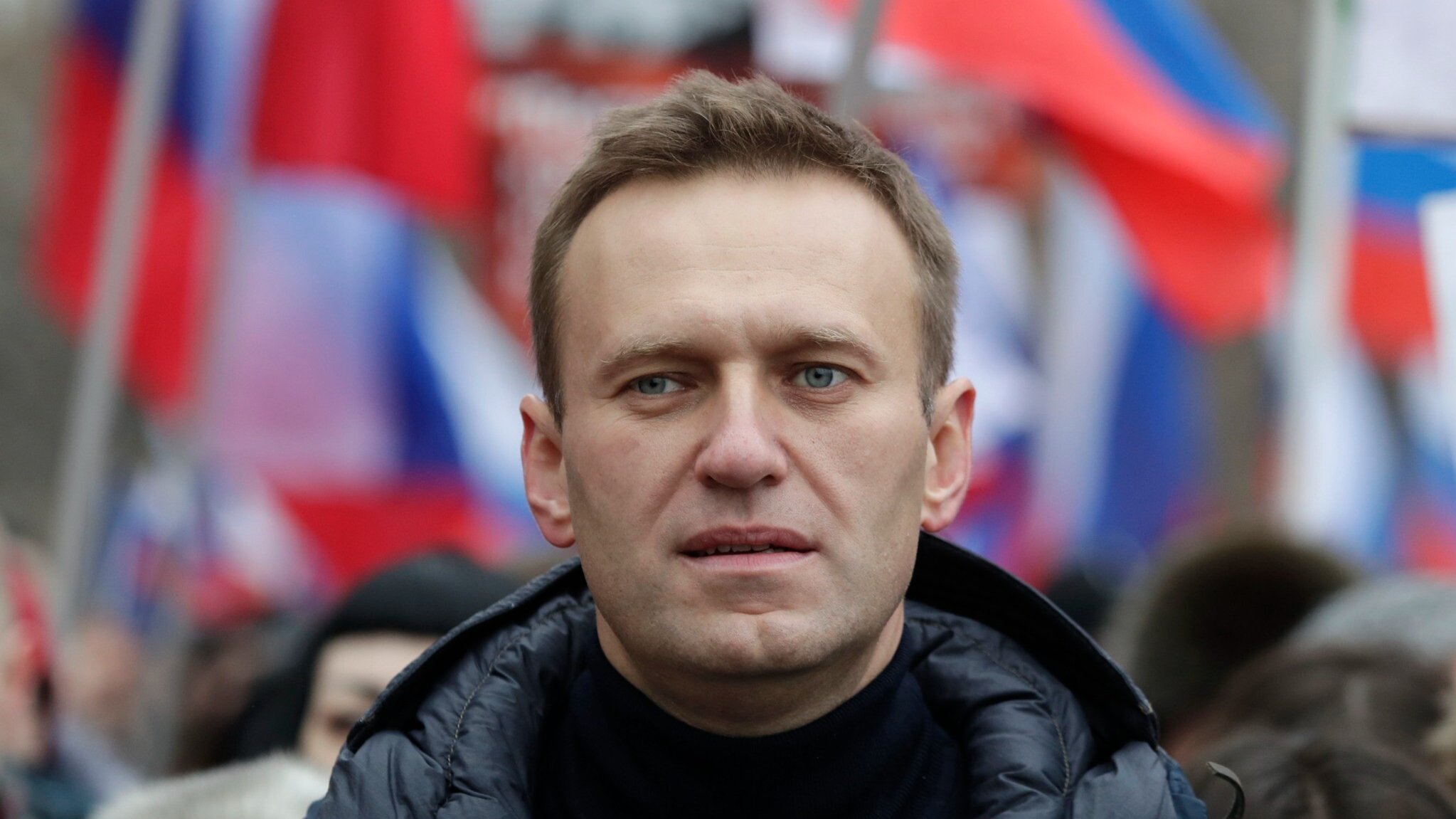 Alexei Navalny at a march in Moscow, February 2019
