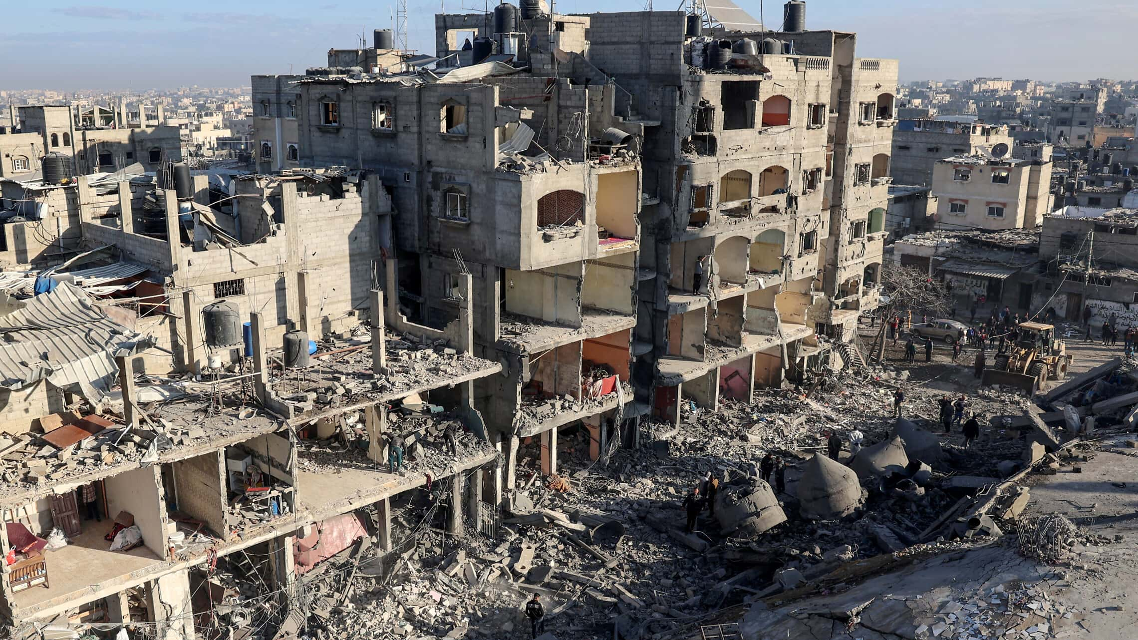 Destruction in Gaza in February 2024