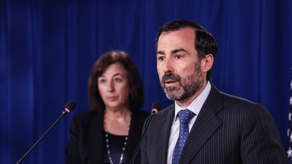 True Border Czar, Blas Nunez-Neto addresses the press in May 2023